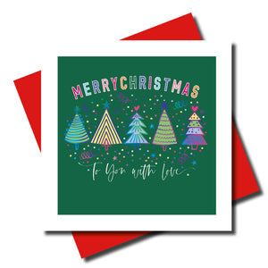Marina B Winter Trees Christmas Card image 0