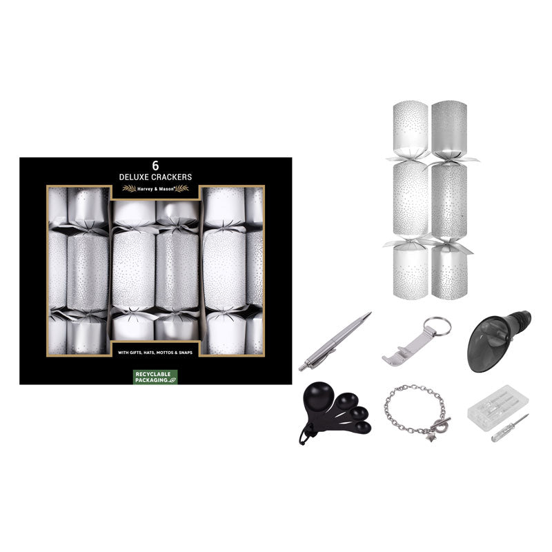 Harvey & Mason 6 Deluxe Silver Scatter Crackers image 0