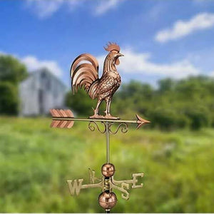 Espira Copper Bantam Rooster Farmhouse Weathervane image 0
