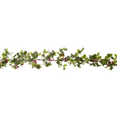 Festive Green Holly Leaf Garland image 0