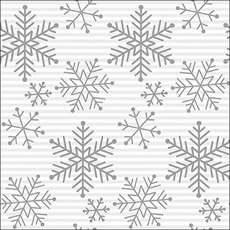 Ambiente Paper Napkins - Silver Falling Crystals (Pack of 20) image 0