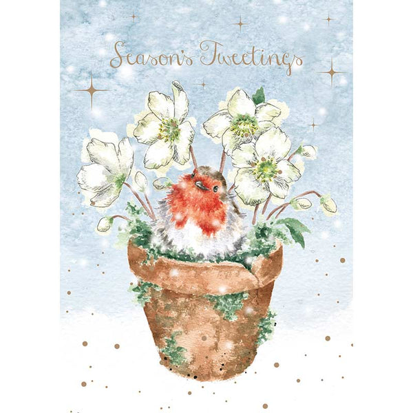 Wrendale Designs Notecard Pack - Season's Tweetings (Pack of 8) image 3
