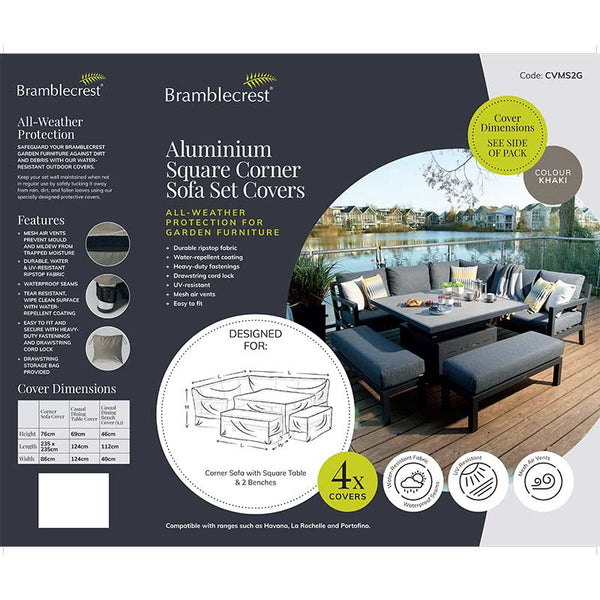 Bramblecrest Covers for Aluminium Square Corner Sofa Set image 1