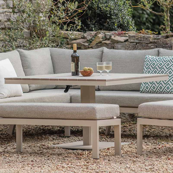 Bramblecrest Zurich Corner Sofa Modular Set in Mocha with Height Adjustable Square Table image 2