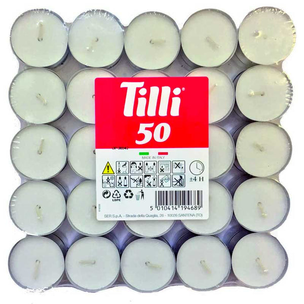 Tilli White Tealights (Pack of 50) image 0