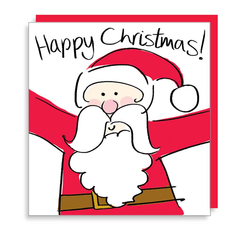 Lucilla Lavender Santa Christmas Card image 0