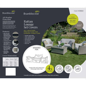 Bramblecrest Covers for Rattan 2-Seat Sofa Lounge Set image 1