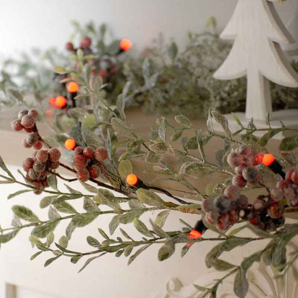Festive 100 Red Berry LED String Lights with Timer image 3