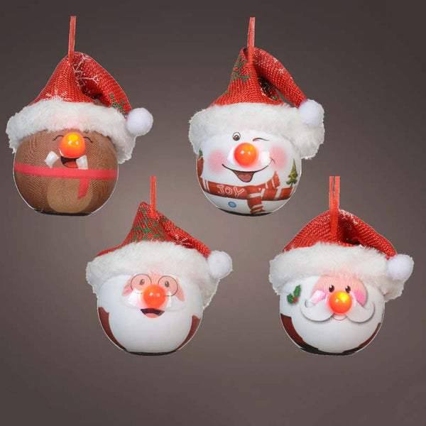Decoris Battery-Operated Flashing Nose Bauble (Assorted Designs) image 1