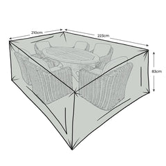 Orchard Life All-Weather Furniture Cover for Morello 6 Seat Oval Dining Set image 0