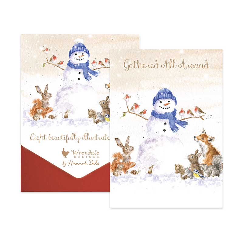 Wrendale Designs Notecard Pack - Gathering All Around (Pack of 8) image 0
