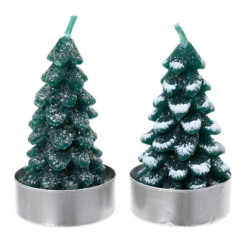 Decoris Tree Tealights - Pack of 4 (Assorted Designs) image 0