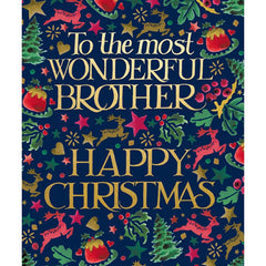 Woodmansterne Wonderful Brother Christmas Card image 0