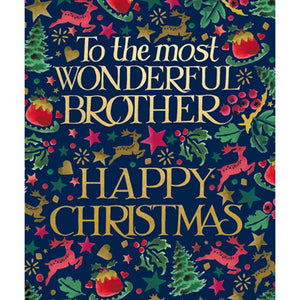 Woodmansterne Wonderful Brother Christmas Card image 0