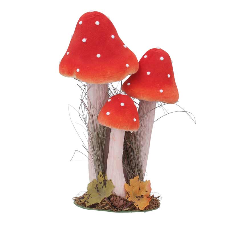 Gisela Graham Red Triple Toadstool image 0