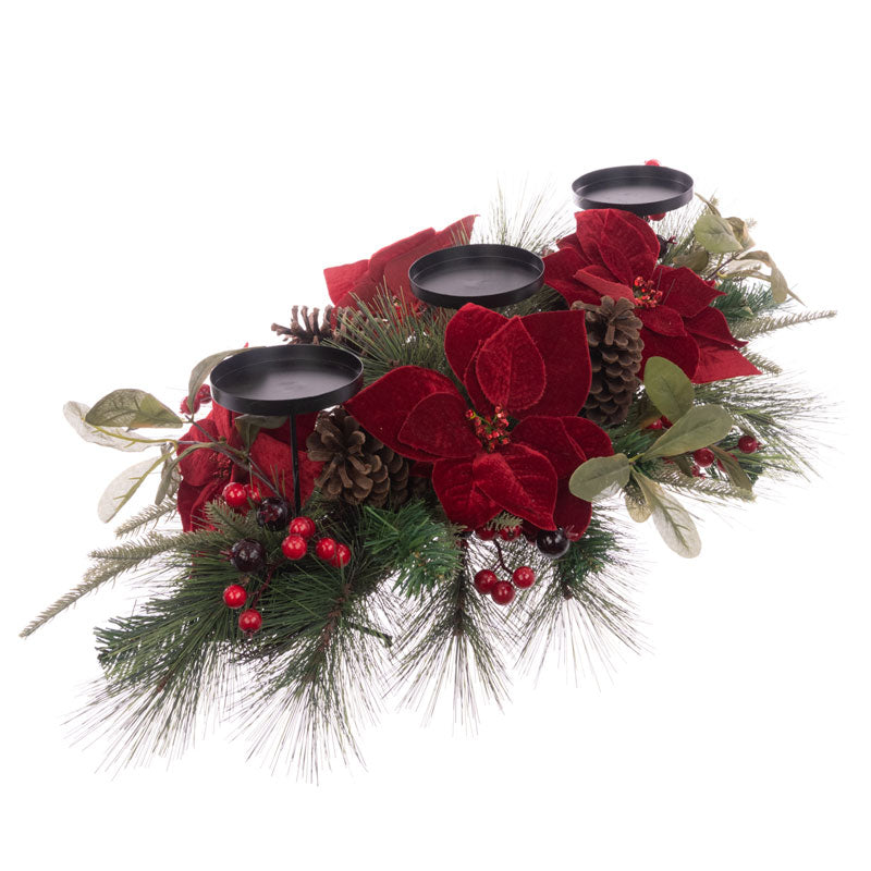 Floralsilk Poinsettia Candle Holder image 0