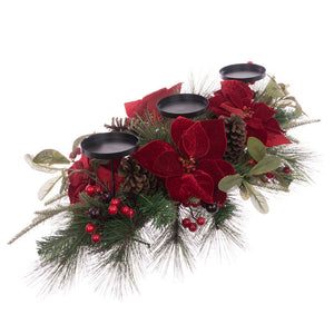 Floralsilk Poinsettia Candle Holder image 0