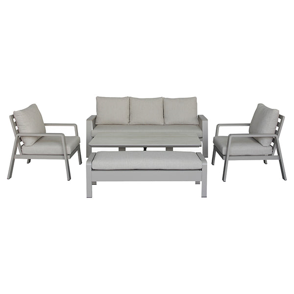 Bramblecrest Prague Sofa Set in Latte with Rectangular Height-Adjustable Table (Seats 7) image 12