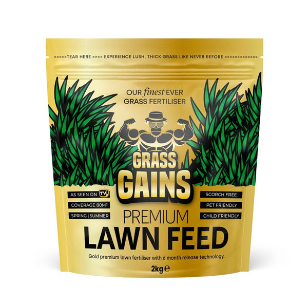 Grass Gains Premium Lawn Feed Gold Edition (2kg Pouch) image 0