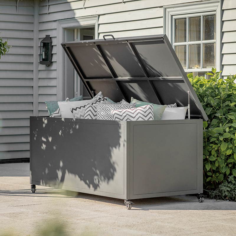 Bramblecrest Denver Cushion Storage Box in Anthracite with Liner â€“ Large image 0