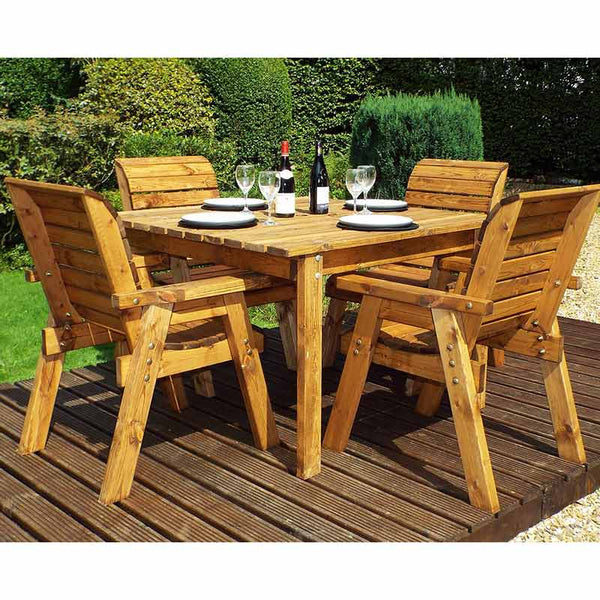 Charles Taylor Four Seat Wooden Dining Set (Table Requires Assembly) image 2