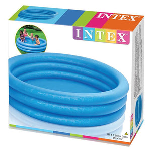 Intex Inflatable Crystal Blue 3 Ring Paddling Pool image 1