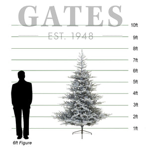 Everlands Grey Frosted Grandis Fir Artificial Christmas Tree - 8ft image 1