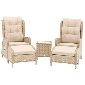 Bramblecrest Somerford Deluxe 2 Seat Recliner Set in Sandstone Rattan image 5