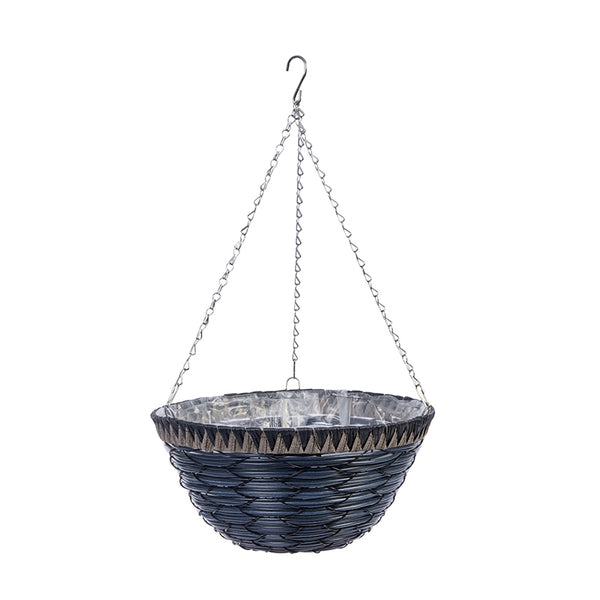 Smart Garden Tulsa Faux Rattan Hanging Basket (14 inch) image 1