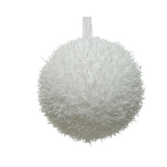 Decoris Large Foam Bauble with Ice in White image 0