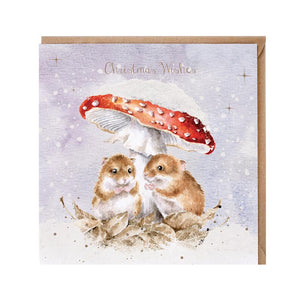 Wrendale Designs Mushroom At The Inn Christmas Card image 1