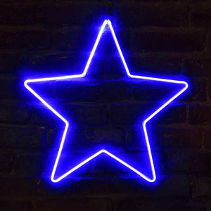 NOMA Blue LED Neon Star (50cm) image 0