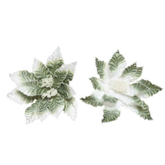 Everlands Green Velvet Poinsettia Clip (Assorted Designs) image 0