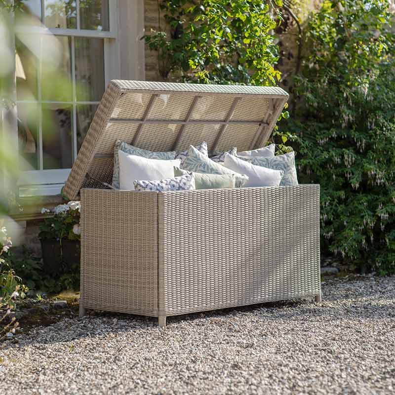 Bramblecrest Chedworth Sandstone Cushion Storage Box with Liner -Standard image 0