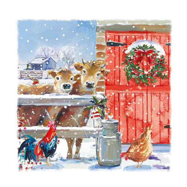 Ling Design Large Deluxe Cards - Winter On The Farm (Pack of 12) image 2