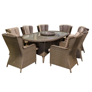 Orchard Life Braeburn 8 Seat Oval Outdoor Dining Set with 230cm Table &amp; Lazy Susan image 0