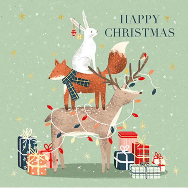 Ling Charity Christmas Cards - Christmas Animal Stack (Pack of 6) image 0