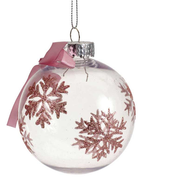 Decoris Shatterproof Bauble with Pink Satin Bow (Assorted Designs) image 6