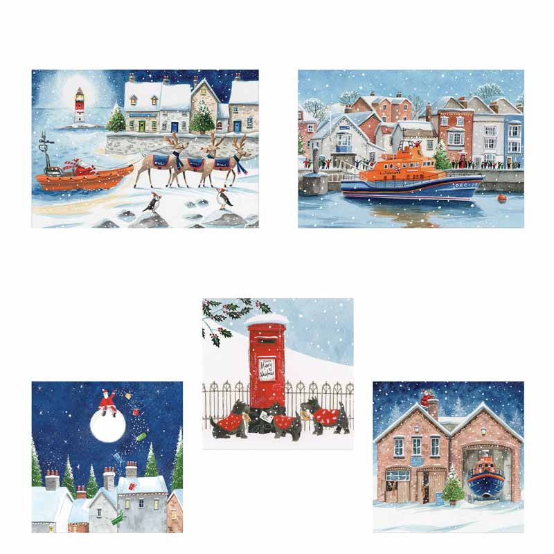 RNLI Lifeboats Charity Christmas Card Assortment Box (Pack of 20) image 0