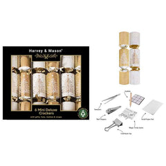 Harvey &amp; Mason 6 Mini Gold Crackers image 0