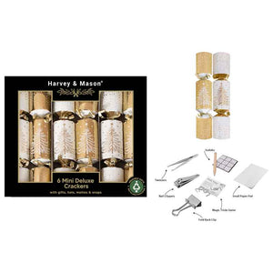 Harvey &amp; Mason 6 Mini Gold Crackers image 0