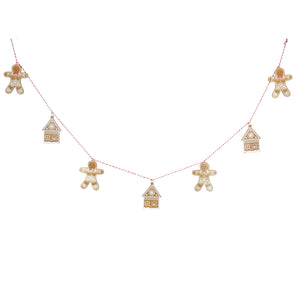 Gisela Graham Gingerbread Men & House Garland image 0
