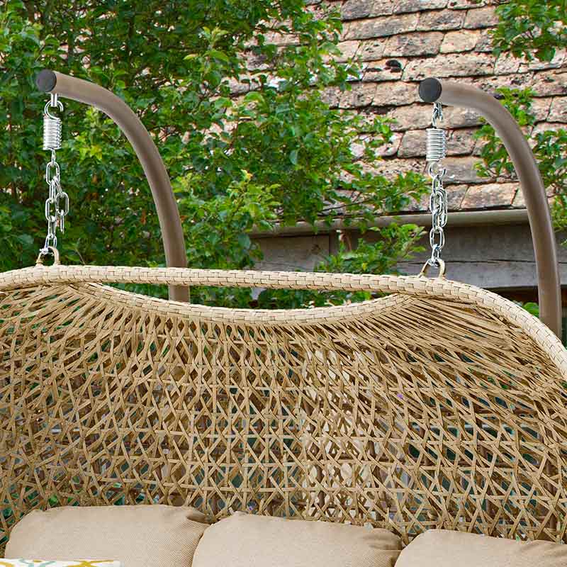 Bramblecrest Somerford Triple Hanging Cocoon Chair in Sandstone Weave image 0