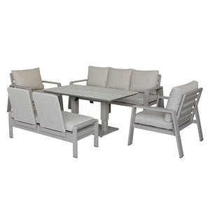 Bramblecrest Prague Sofa Set in Latte with Rectangular Height-Adjustable Table (Seats 7) image 11