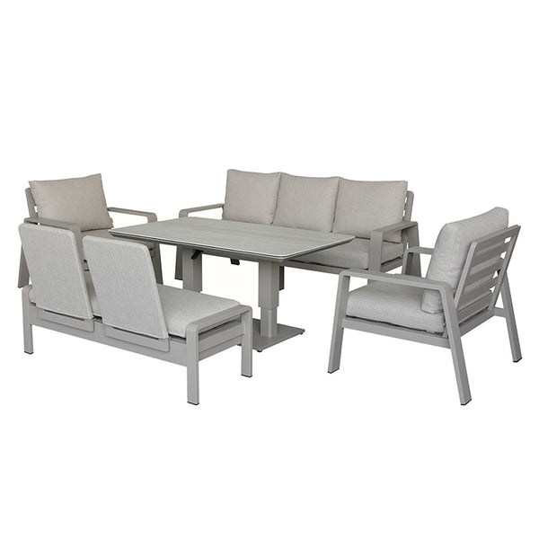 Bramblecrest Prague Sofa Set in Latte with Rectangular Height-Adjustable Table (Seats 7) image 11