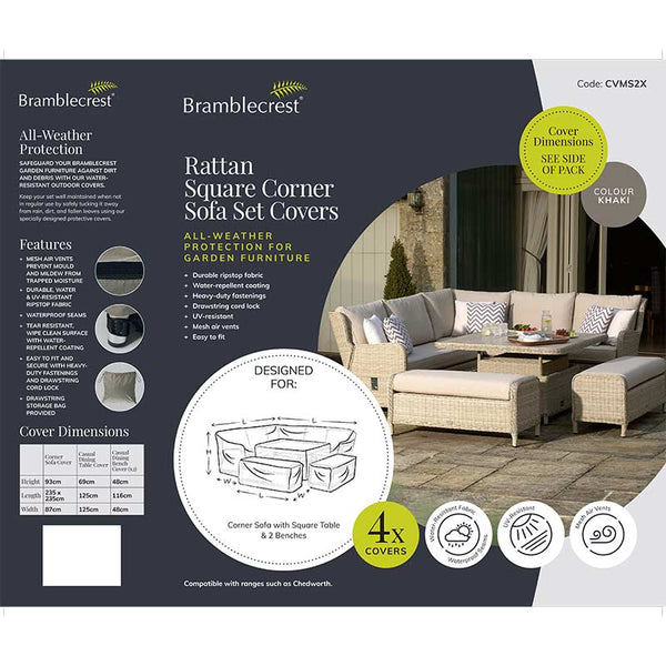 Bramblecrest Covers for Rattan Square Corner Reclining Sofa Set image 1