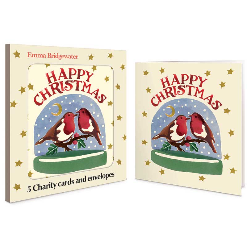 Emma Bridgewater Starry Snowglobe Charity Christmas Cards (Pack of 5)