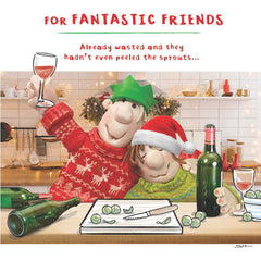 Emotional Rescue Family In Kitchen Christmas Card