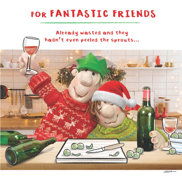 Emotional Rescue Family In Kitchen Christmas Card