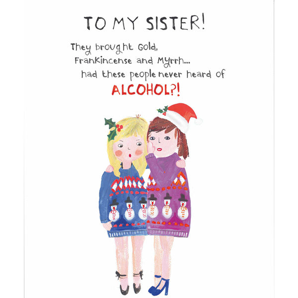 Emotional Rescue Sister Whispering Christmas Card